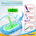 KEEPOW Reusable Mop Pads Compatible with Swiffer Sweeper Mop â Microfiber Wet & Dry Mopping Cloths for All Floors, Washable Compatible with