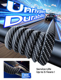 [Upgraded 2.0] SHEZI 4-In-1 USB C Cable 60W 5FT Lightning Cable MFI Certified [Fast Charging & Data Sync] Flat Braided Multi Charger Cord Combo