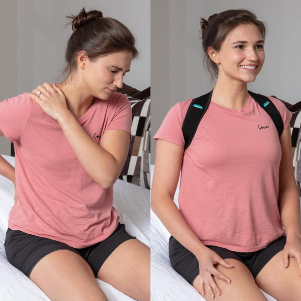 Comfybrace Posture Corrector-Back Brace for Men and Women- Fully Adjustable Straightener for Mid, Upper Spine Support- Neck, Shoulder, Clavicle
