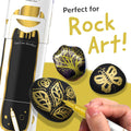 5 Acrylic Gold Paint Pen Metallic - Gold Marker Metallic Paint for Wood, Fabric, Canvas, Leaf, Tire, Metal, Glass - Permanent Pen Fine Tip, Thin