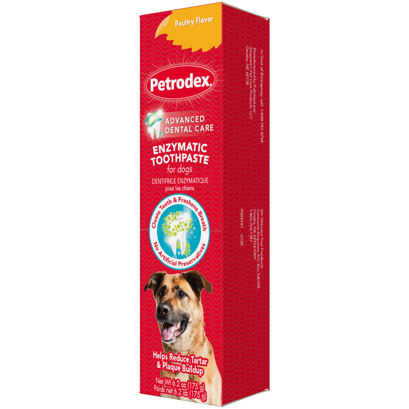 Petrodex Toothpaste for Dogs and Puppies, Cleans Teeth and Fights Bad Breath, Reduces Plaque and Tartar Formation, Enzymatic Toothpaste, Poultry