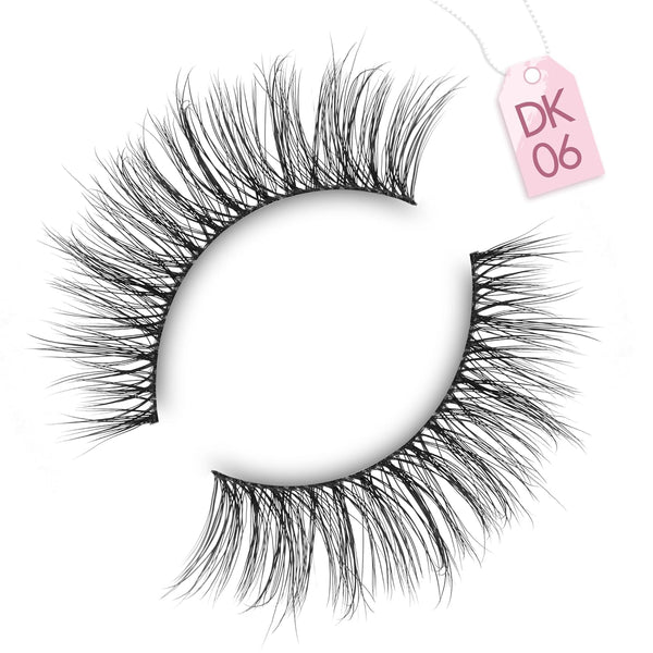 Onlyall Natural Lashes Wispy Lashes Natural Look False Eyelashes Natural Flared Eyelashes False Eye Lashes Soft Fluffy Lashes 7 Pairs D-K06, Black