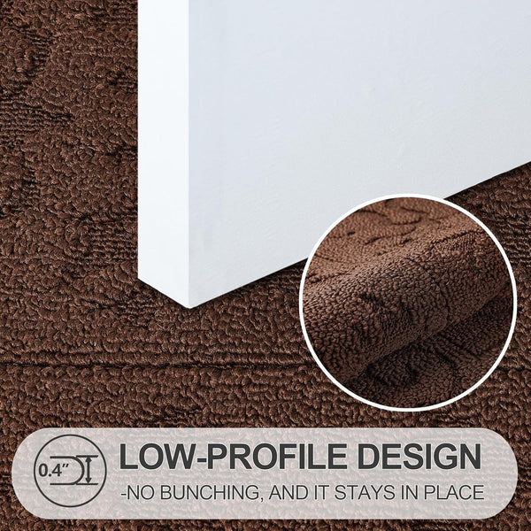 FONEYI Indoor Doormat, Front Back Door Mat 24"X36" Washable, Rubber Backing Non Slip Door Mats, Low-Profile Absorbent Entrance Doormat inside