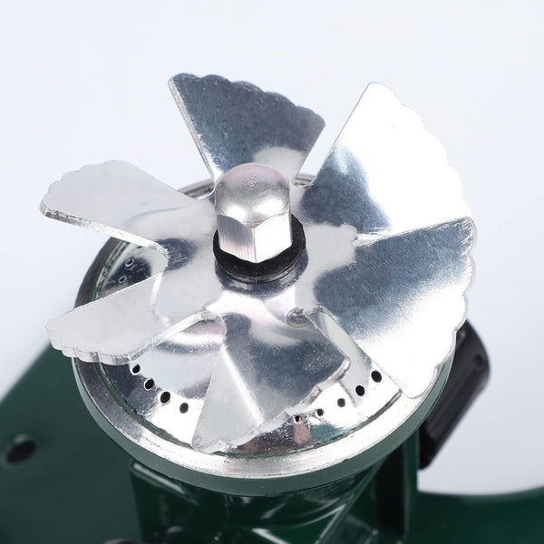 Biswing 1 Pack Lawn Sprinkler, Heavy Duty Metal Square Garden Sprinkler, 360 Degree Large Area Irrigation, Connectable Rotating Automatic Water