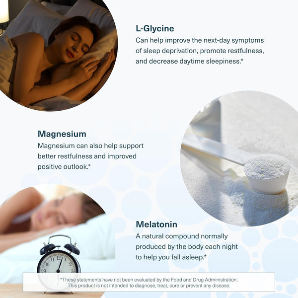 Youtheory Sleep Nighttime Powder - Sleep Support Supplement for Calm & Relaxation* - Contains Melatonin, Magnesium, L-Theanine & L-Glycine -
