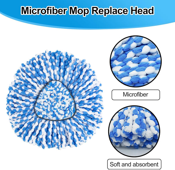 Spin Mop Head Replacement,Iron Spin Handle,Brush and Base Compatible with O Cedar Easywring 1 Tank System,Microfiber Mop Refills and 30-58" Handle