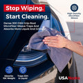 USANOOKS Microfiber Cleaning Cloth Grey - 12 Pcs (12.5"X12.5") - High Performance - 1200 Washes, Ultra Absorbent Microfiber Towel Weave Grime &