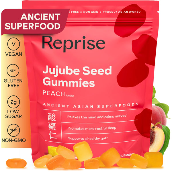 Jujube Seeds in Daily Gummies, 300 Mg Full-Spectrum Jujube Seeds, Supports Relaxation & Restful Sleep, 100% Plant Based Vegan & Gelatin Free,