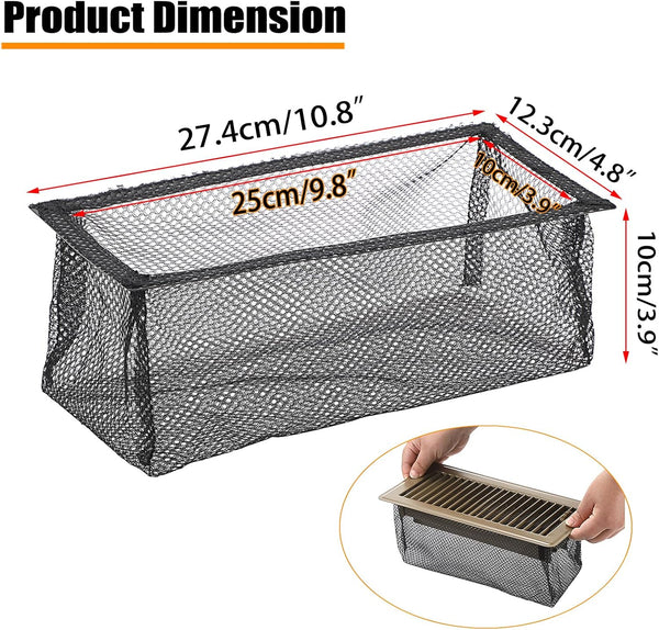 Sumnacon Floor Register Cover Trap 8 Pack Register Vent Traps for Home Floor, 4 X 10 Inch Floor Vent Screen Net Mesh Floor Register Cover for