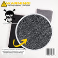 Extra Rough Exfoliating Washcloth-Extreme Body & Back Scrubber for Shower, Extra Long, Hygienic Rough Exfoliator, Men & Women, 2 Count Pack, Black