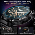 Smart Watches for Men GPS, Pressure,Altitude,Compass, 480Mah Extra-Large Battery, 50M Waterproof, Full Metal Body Rugged Smartwatch, Answer/Make
