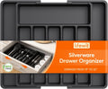 Lifewit Large Silverware Drawer Organizer, Expandable Utensil Tray for Kitchen, BPA Free Flatware and Cutlery Holder, Adjustable Plastic Storage