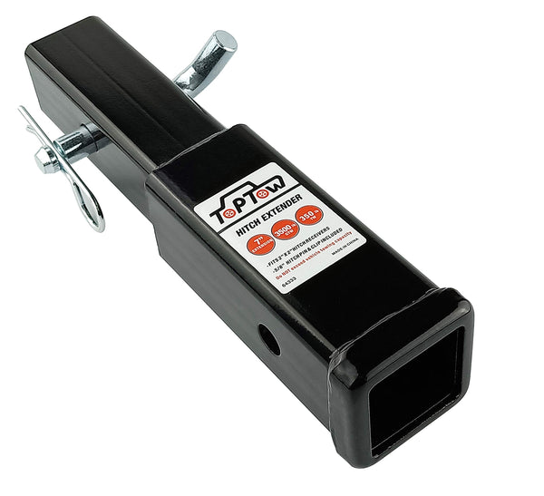 TOPTOW Hitch Extender, Fits for 2 Inch Receiver, 7 Inch Extension Length, with 5/8 Inch Hitch Pin