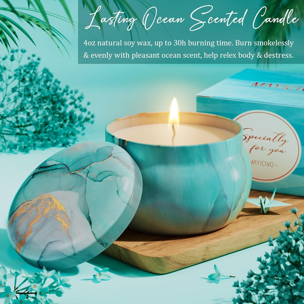 Birthday Gifts for Women Friendship, Ocean Relaxing Spa Gifts Basket for Women Self Care Gifts, Thank You Gifts Bath Set Mothers Day Gifts for Mom