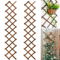 Avalution Extensible Natural Garden Wooden Fence Lattice Frame Plant Support Frame Natural Wooden Lattice Frame for Cucumber Climbing Plant Vines
