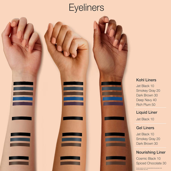 Neutrogena Intense Gel Eyeliner with Antioxidant Vitamin E, Smudge- & Water-Resistant Eyeliner Makeup for Precision Application, Dark Brown, 0.004 Oz