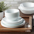 Corelle Vitrelle 6-Piece Bowl Set, Triple Layer Glass and Chip Resistant, 20-Oz Lightweight round Bowls, Winter Frost White