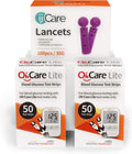 OhâCare Lite Blood Sugar Testing Monitor â Glucose Test Strips and Lancets for for Blood Testing â Accurate and Affordable Diabetic Supplies