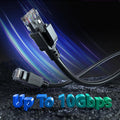 Cat 6 Outdoor Ethernet Cable 150 Ft, 24AWG 10Gbps Cat6 Cable Cord Waterproof Direct Burial LLDPE UV Jacket, Internet Network Cable with 40 Ties