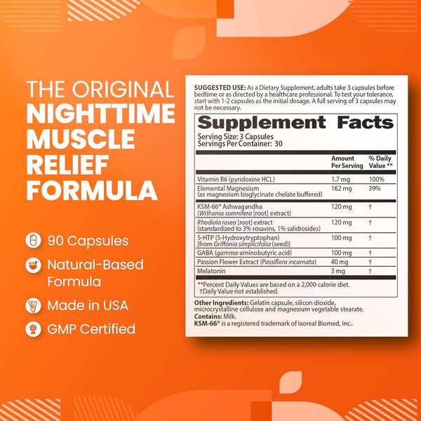 Saltwrap Mag R&R - Nighttime Muscle Cramps Support, Natural Sleep Support for Adults with Magnesium Glycinate for Muscle Spasm and Leg Cramps