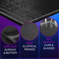 3 Pack Rubber Bar Mats, Spill Bar Mats for Bartending,Non-Slip Coffee Bar Mats for Countertop,Black Bar Mat for Home Bar,Kitchen,