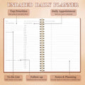 Beautiful Daily Planner Undated - to Do List Notebook with Hourly Schedules, 5.9"X 8.6", Aesthetic Planner Organize Tasks and Appointments,A5