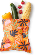 PEELO Beeswax Food Wrap Bag, Bee Wrap Sustainable Food Storage Wraps, Bees Bags Reusable, Beeswax Wraps for Food Reusable, Botanica Design, Medium