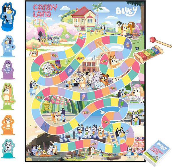 Hasbro Gaming Candy Land Bluey Edition Board Game | Ages 3 and up | 2-6 Players | Play as Dad, Mum, Bluey, Bingo, Muffin, or Socks | Preschool
