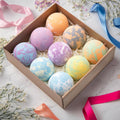Bath Bomb for Women, 9Pcs Handmade Bubble Bathbombs with Natural Essential Oils, Coco Butters, Holiday Gift for Mother, Wife, Girlfriend, Floral