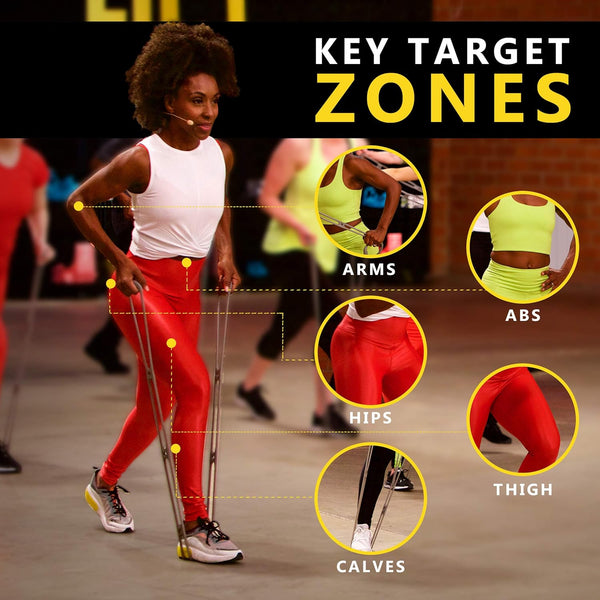 Walk at Home Workout Bands 7 Ring Adjustable Resistance Bands for Working Out Home Workout Walking Exercise Workout Bands Fitness Program Exercise
