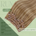 RUNATURE Clip in Hair Extensions Real Human Hair, Remy Hair Extensions Clip Ins for Women, Thick Natural Human Hair, 12 Inch 80G 7Pcs, 0P16 Dark