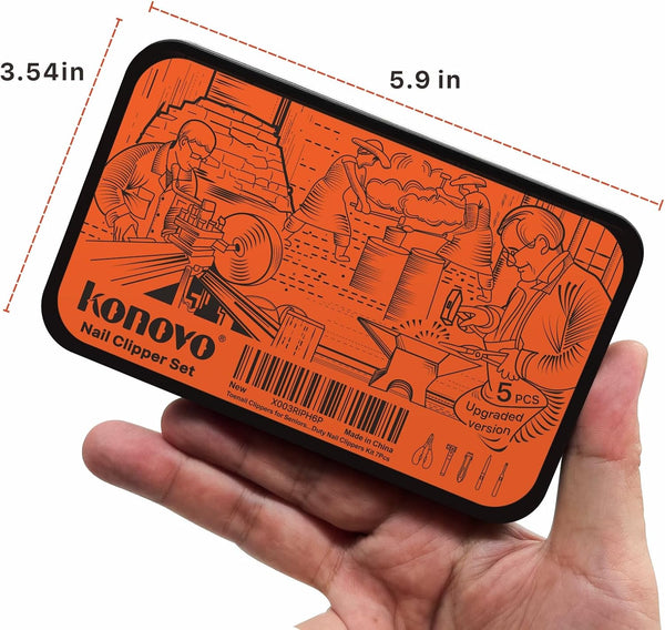 Konovo Toenail Clippers for Seniors Thick Toenails, Toe Nail Clippers Adult Thick Nails Long Handle 16Mm Wide Jaw Opening Nail Clippers Heavy Duty
