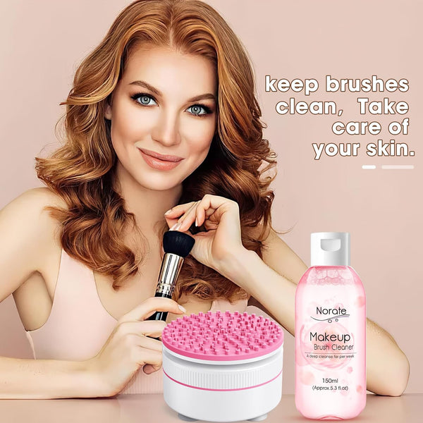 Norate Makeup Brush Cleaner, Make up Brush Cleansers Solution, Makeup Cleaner for Makeup Brushes, Beauty Sponge, Powder Puff, Deep Clean Brush