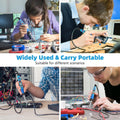 Soldering Iron Kit, 80W 110V LCD Digital Solder Iron Pen with Ceramic Heater, Portable Welding Tools with 5pcs Tips, Stand, Solders Wire, Sponge,