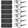 BLS BLUES Reading Glasses for Women/Men Blue Light Blocking, Fashion Readers anti Eye Strain/Migraine Eyeglasses 6 Packs/Case