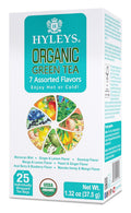 Hyleys Organic Green Tea 7 Assorted Flavors - 25 Tea Bags