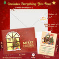 Christmas Card Pop up with Light and Music 3D Santa Fireplace Merry Christmas Greeting Card with Envelope for Kids Girls Women Man Christmas Gift