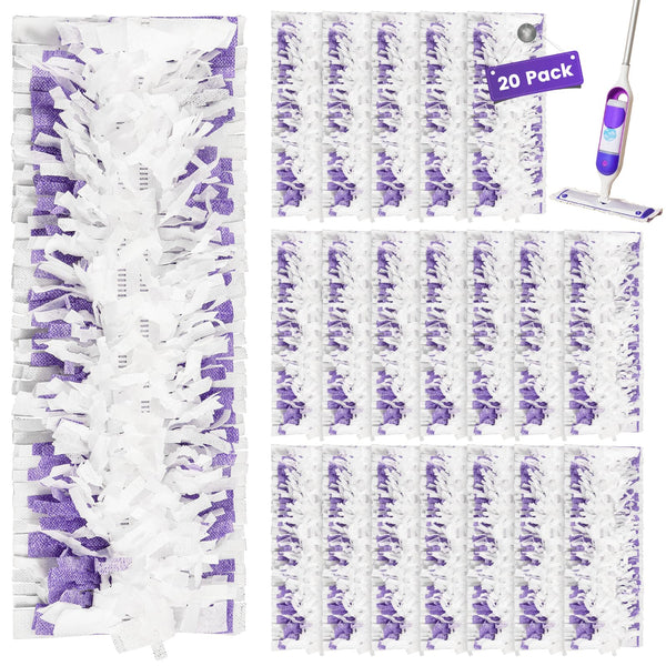 20 Pack Disposable Mopping Pads Compatible with Swiffer Powermop Multi-Surface Mop Pad Refills and Swiffer Powermop Wood Mop for Floor Cleaning,