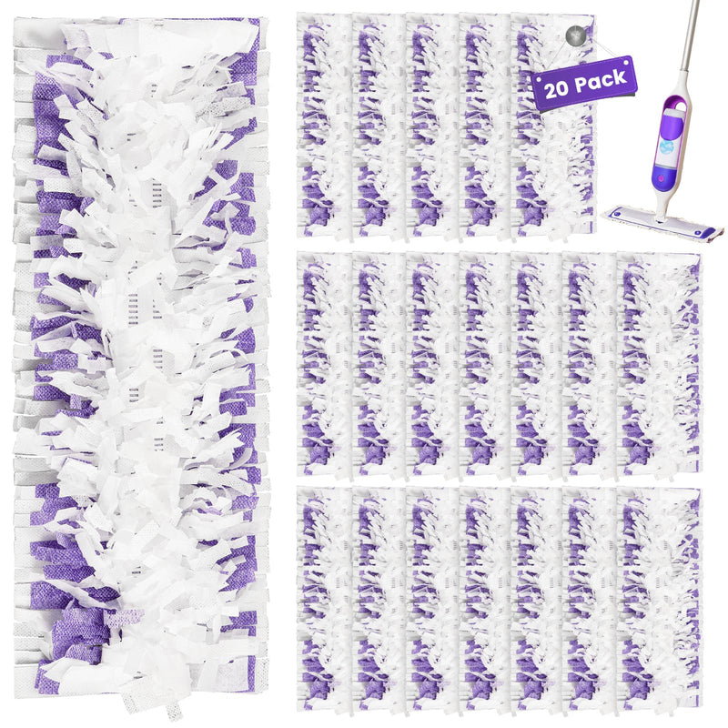 20 Pack Disposable Mopping Pads Compatible with Swiffer Powermop Multi-Surface Mop Pad Refills and Swiffer Powermop Wood Mop for Floor Cleaning,