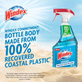 Windex Glass and Window Cleaner Spray Bottle, Packaging Designed to Prevent Leakage and Breaking, Surface Cleaning Spray, Original Blue Scent, 23