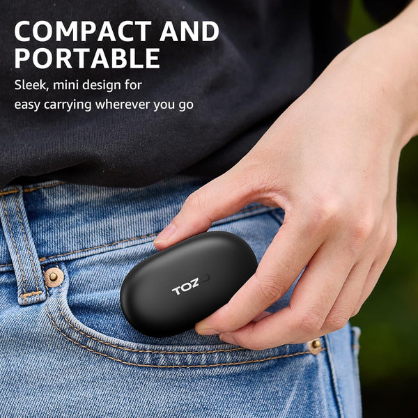 TOZO E1 Wireless Earbuds Build in Mic Clear Calls Ergonomic Light Weight Bluetooth 5.3 in Ear Headphones IPX6 Waterproof Premium Stereo Sound Ear
