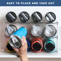 LARGER Compartment - 3 Tier Stackable Water Bottle Organizer Holder - for Stanley 40Oz & Others' Large Tumbler - Clear Wine Rack, 12 Cup Bottle