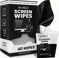 Electronic Wipes Screen Cleaner [40 Wipes] Streak-Free Computer Screen Cleaner & TV Screen Cleaner - Screen Wipes for Electronics, Screen Cleaner