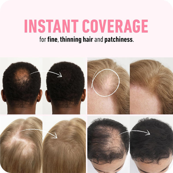 BOLDIFY Hair Fibers (12G) - Fill in Thinning and Fine Hair for an Instantly Fuller, Thicker Look - 14 Shades for Women & Men - Black