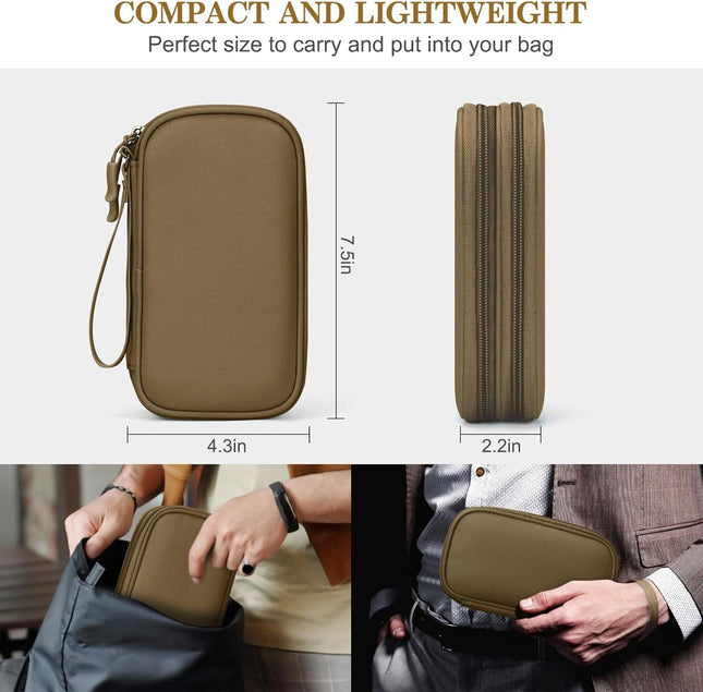 FYY Electronic Organizer, Travel Cable Organizer Bag Pouch Electronic Accessories Carry Case Portable Waterproof Double 
