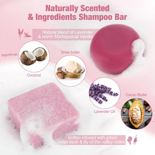 Shampoo and Conditioner Set| Shampoo Bar | Bar Shampoo and Conditioner for Curly, Wavy & Kinky Hair | Vegan & Zero Waste| Eco-Friendly 6.68Oz