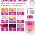 Pink Stork Total Prenatal Vitamins with DHA, Folate, Iron, Choline, and Vitamin B12 - Prenatals for Women to Support Fetal Development, Pregnancy
