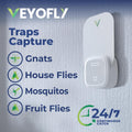 VEYOFLY Fly Catcher Indoor, Fly Trap Indoor, (1 Device + 3 Refills) Fruit Fly Traps for Indoors, Gnat Traps for House Indoor, Bug Killer, Fly
