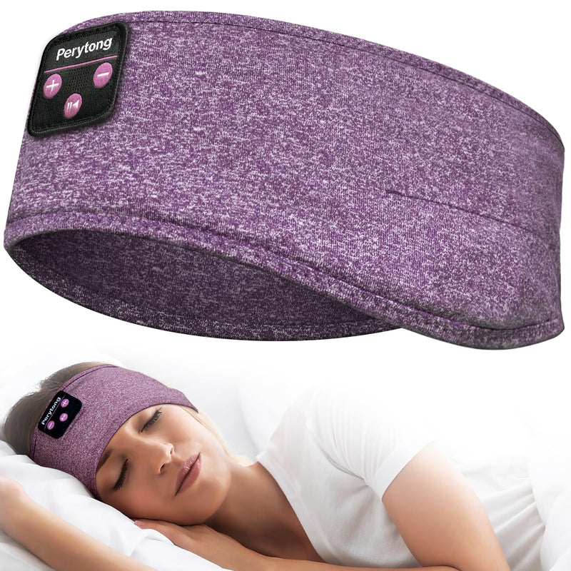 Perytong Sleeping Headphones Bluetooth 5.4 Headband, Wireless Music Sleeping Mask Headphones Earbuds Earphones Sweatproof for Women Mom Sports
