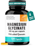 Sandhu'S Quercetin with Magnesium Glycinate Capsules for Men & Women | Supports Immune Health, Quality Sleep & Relaxation | 120 Count (Pack of 1)